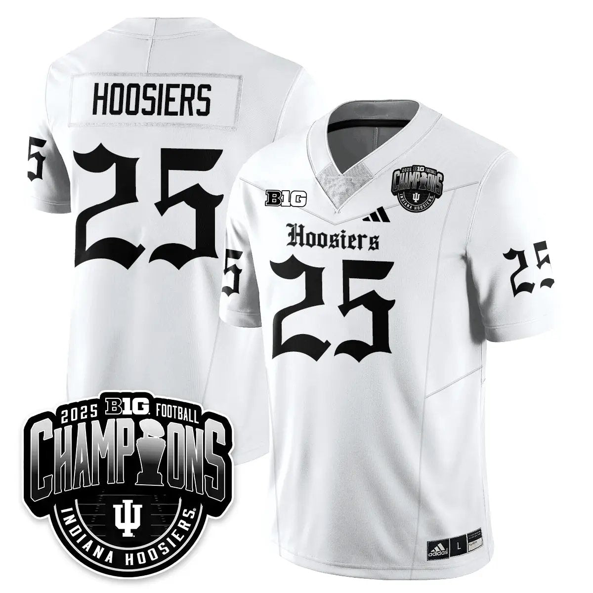 IND Gothic Vapor Limited Football Jersey - Big 10 Champions by Indiana Hoosiers