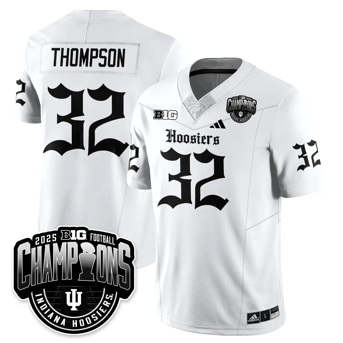 IND Gothic Vapor Limited Football Jersey - Big 10 Champions by Indiana Hoosiers