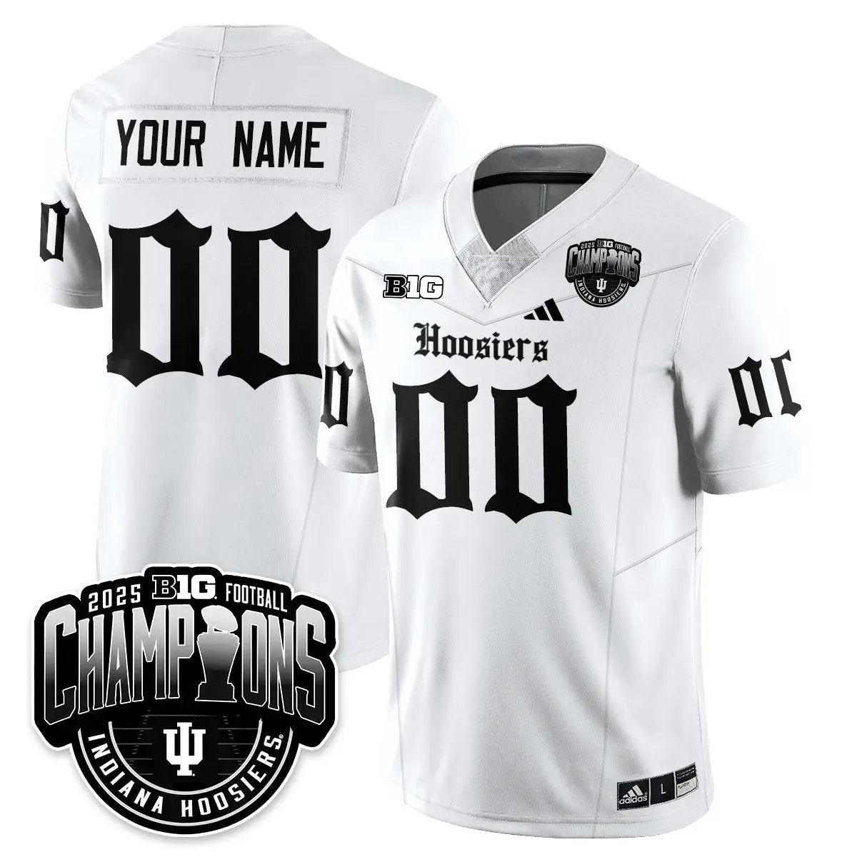 IND Gothic Vapor Limited Football Custom Jersey - Big 10 Champions by Indiana Hoosiers