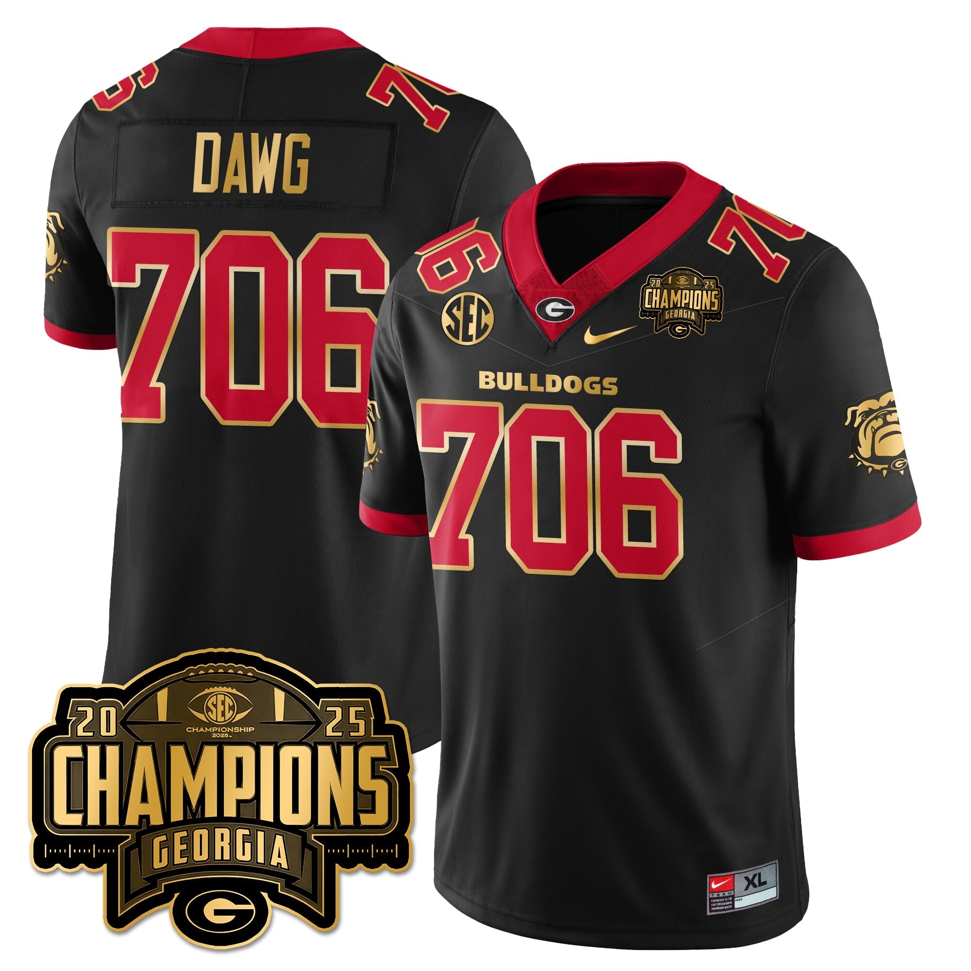 UGA Vapor Limited Jersey - SEC Football Champions by Georgia Bulldogs