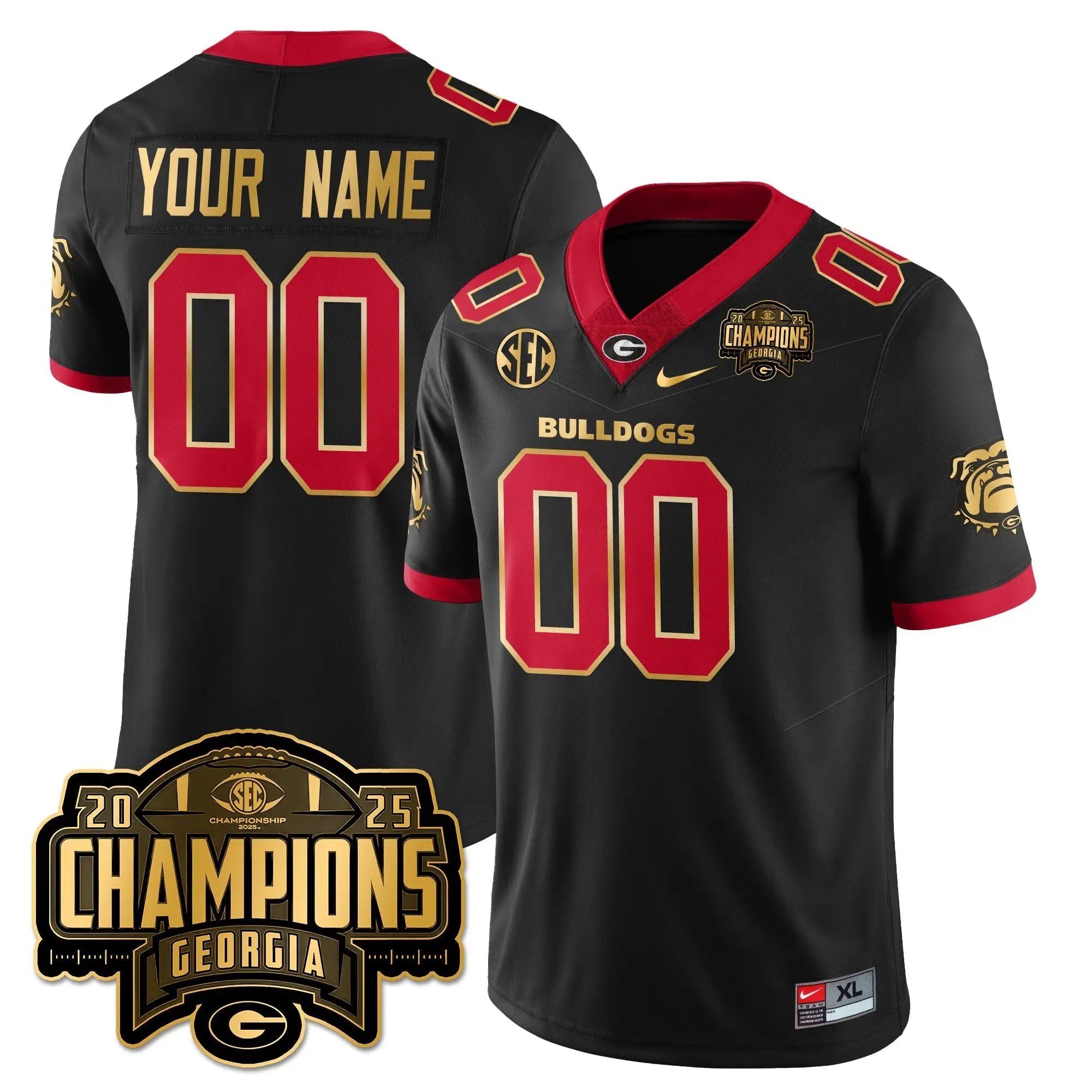 Custom UGA Vapor Limited Jersey - SEC Football Champions by Georgia Bulldogs