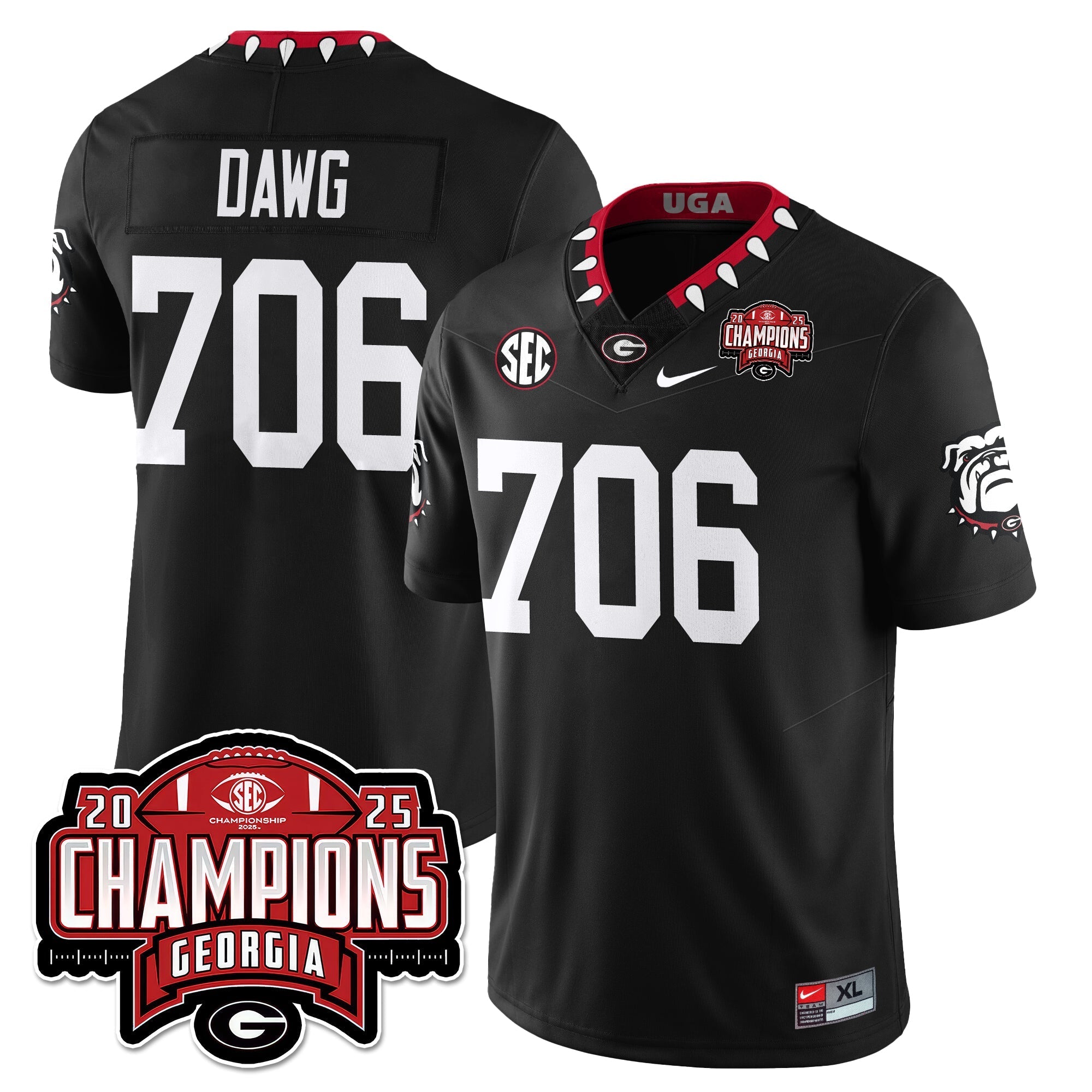 UGA Vapor Limited Jersey - SEC Football Champions by Georgia Bulldogs