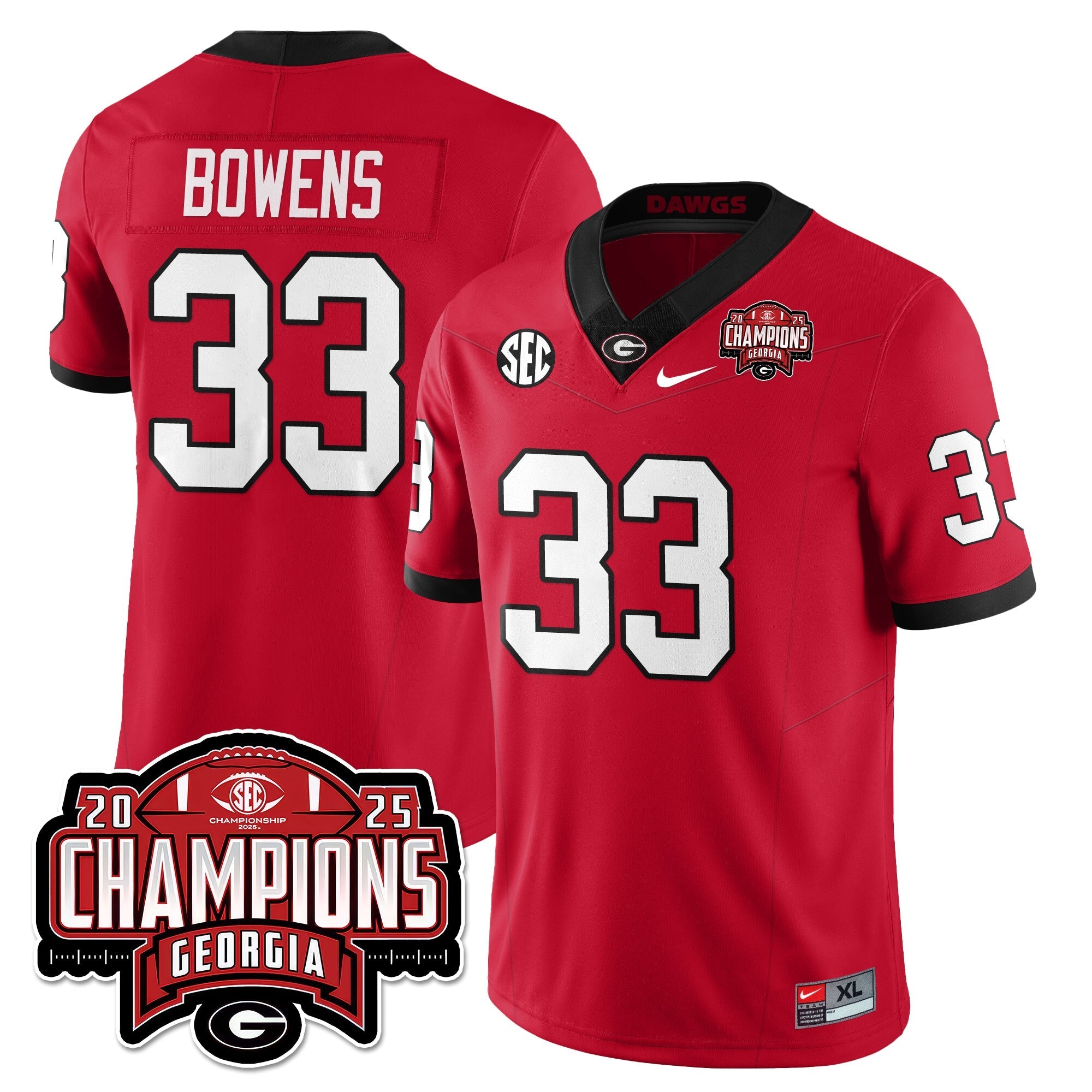 UGA Vapor Limited Jersey - SEC Football Champions by Georgia Bulldogs