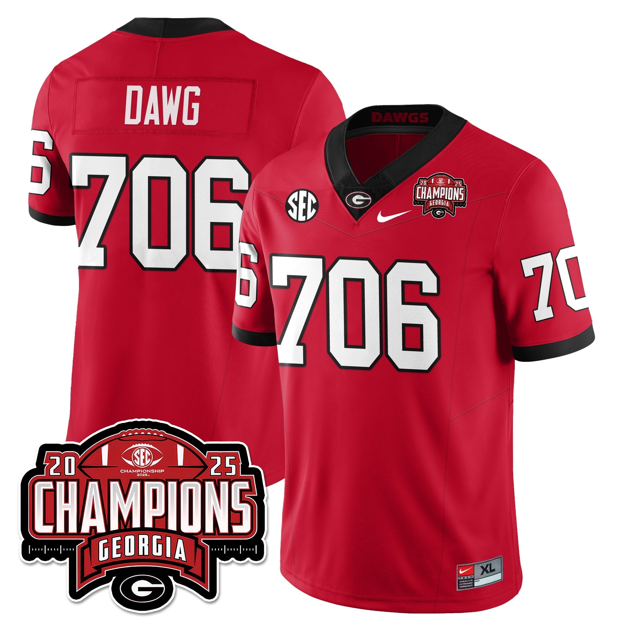 UGA Vapor Limited Jersey - SEC Football Champions by Georgia Bulldogs