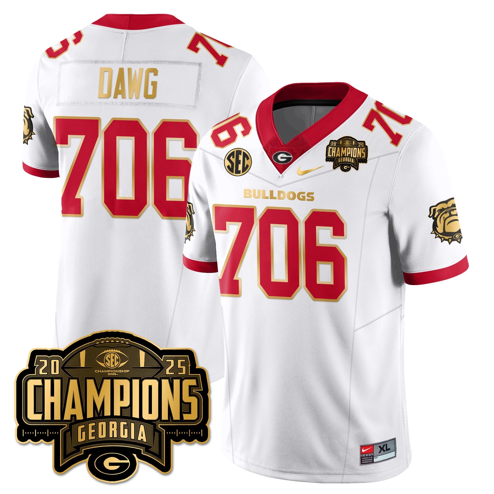 UGA Vapor Limited Jersey - SEC Football Champions by Georgia Bulldogs