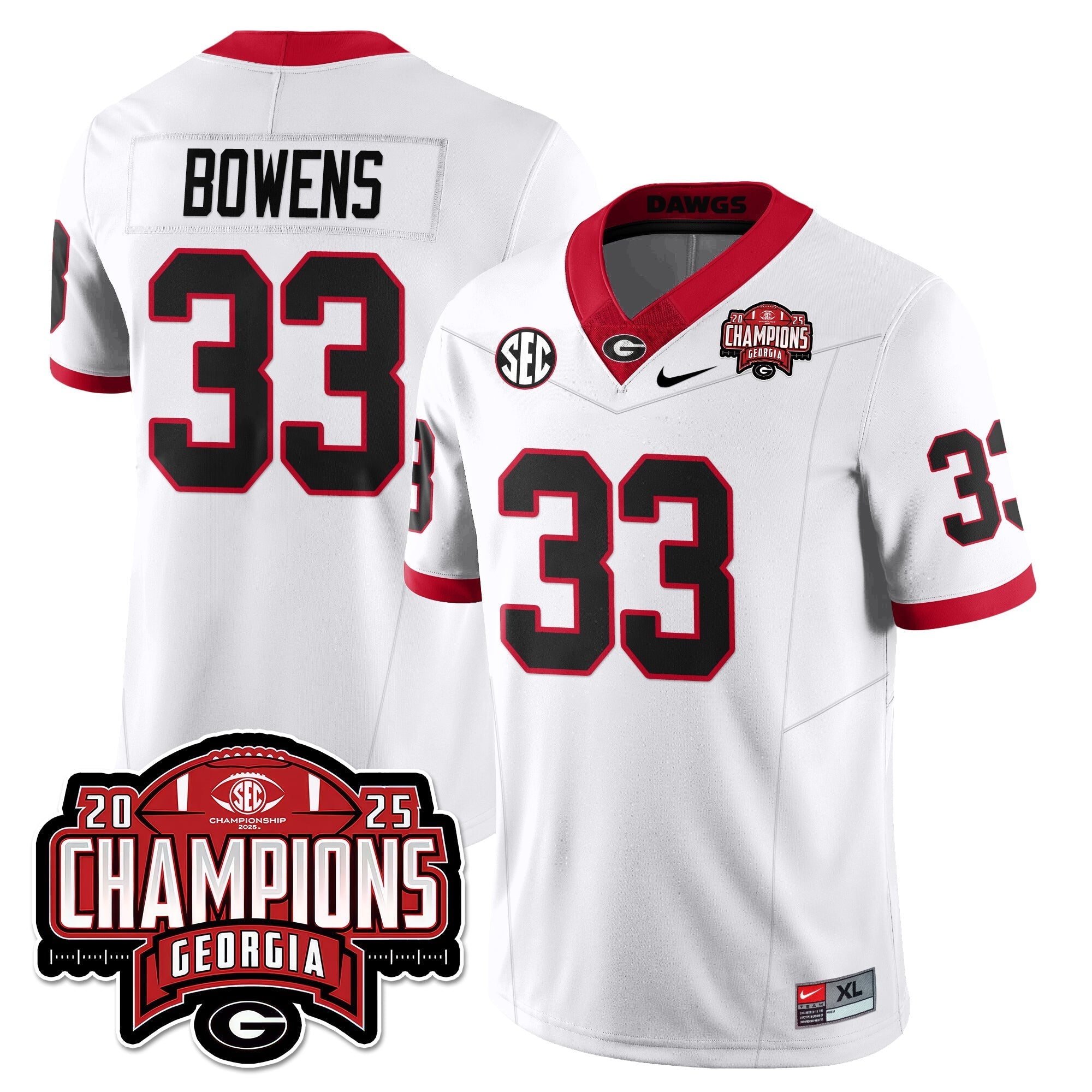 UGA Vapor Limited Jersey - SEC Football Champions by Georgia Bulldogs