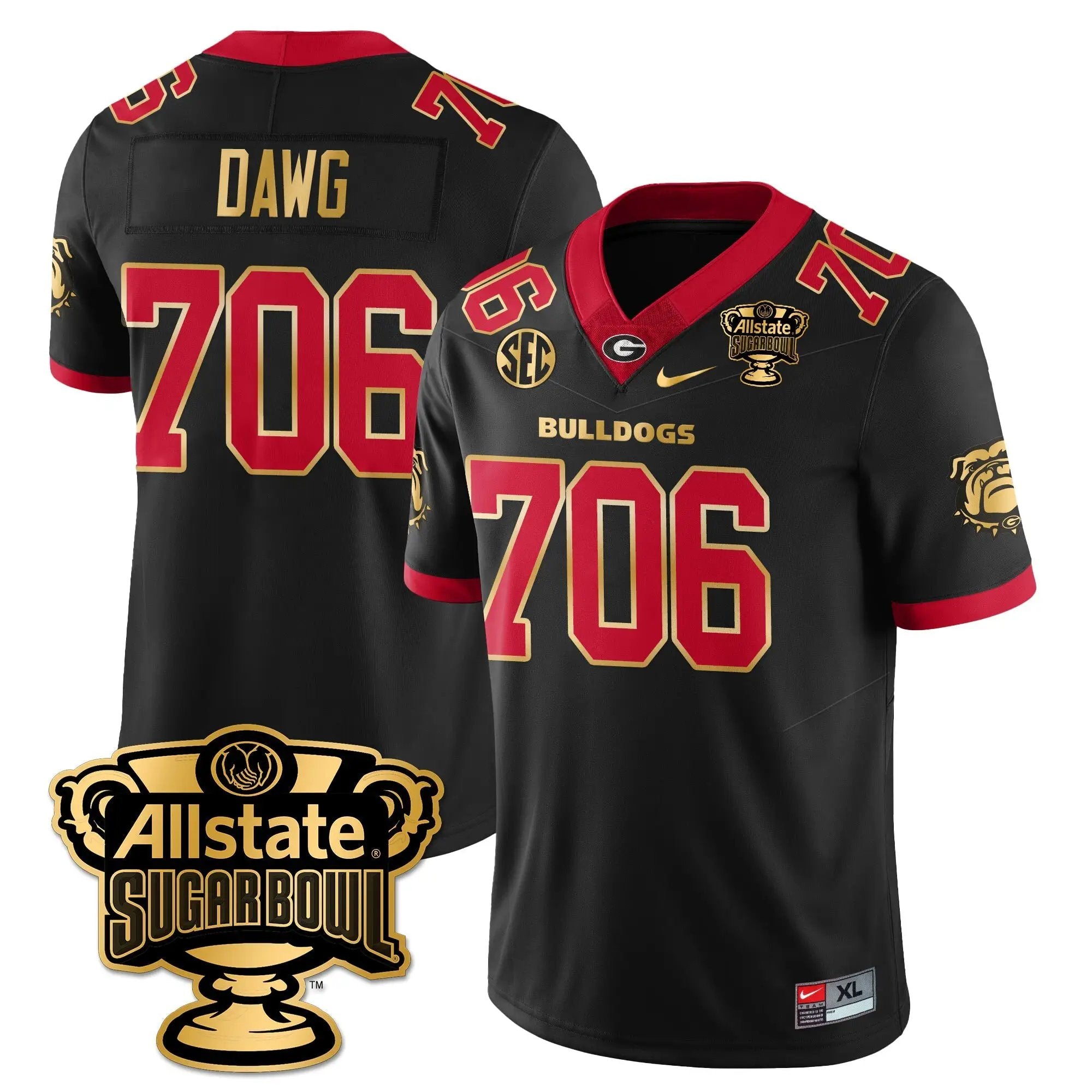 UGA Vapor Limited Football Jersey - Sugar Bowl by Georgia Bulldogs