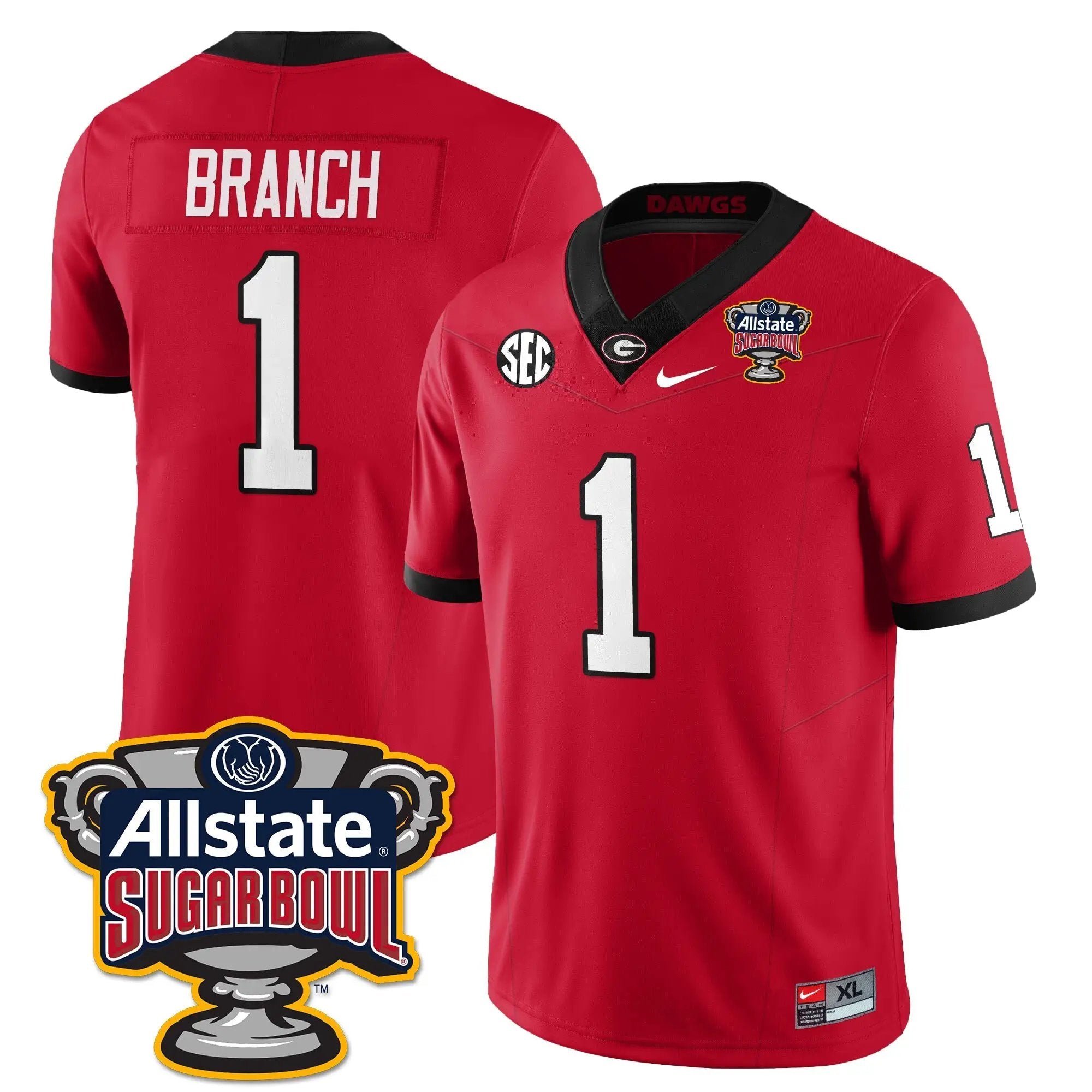UGA Vapor Limited Football Jersey - Sugar Bowl by Georgia Bulldogs