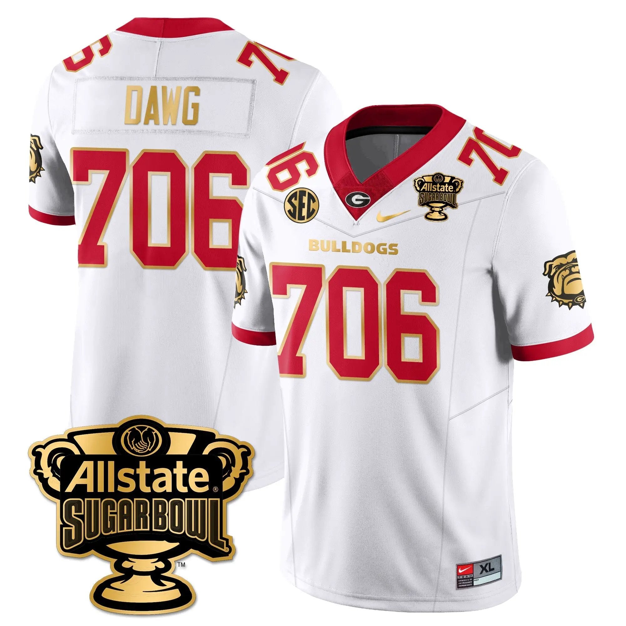 UGA Vapor Limited Football Jersey - Sugar Bowl by Georgia Bulldogs