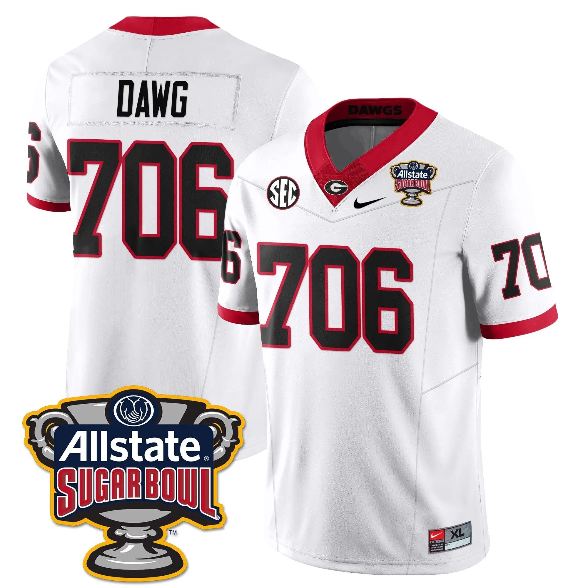 UGA Vapor Limited Football Jersey - Sugar Bowl by Georgia Bulldogs