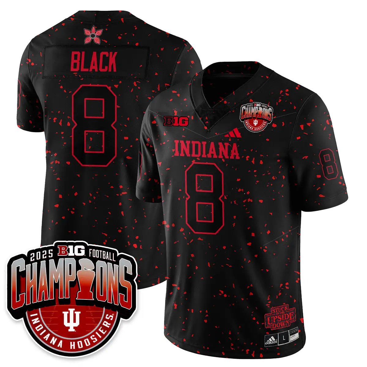 IND Stranger Things Vapor Limited Football Jersey - Big 10 Champions by Indiana Hoosiers