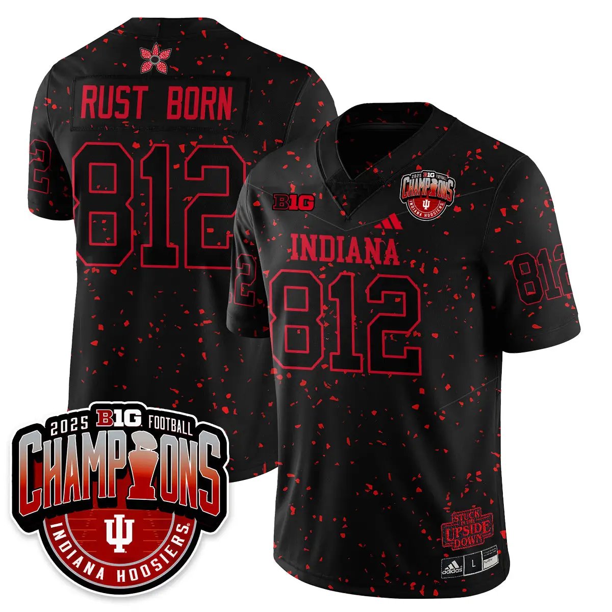 IND Stranger Things Vapor Limited Football Jersey - Big 10 Champions by Indiana Hoosiers
