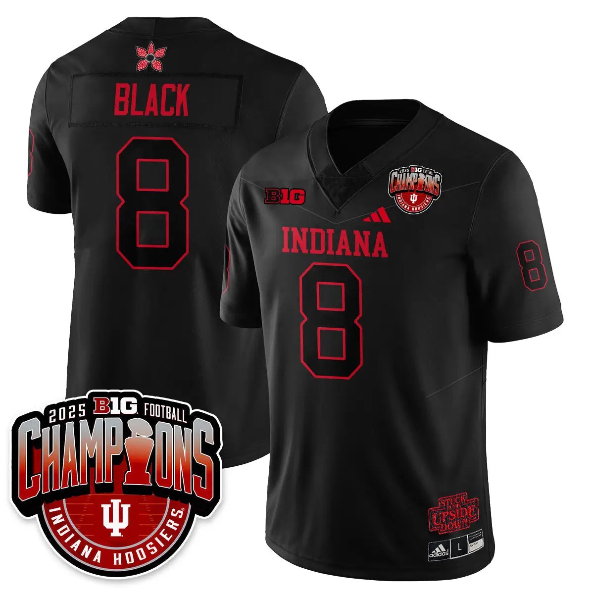 IND Stranger Things Vapor Limited Football Jersey - Big 10 Champions by Indiana Hoosiers