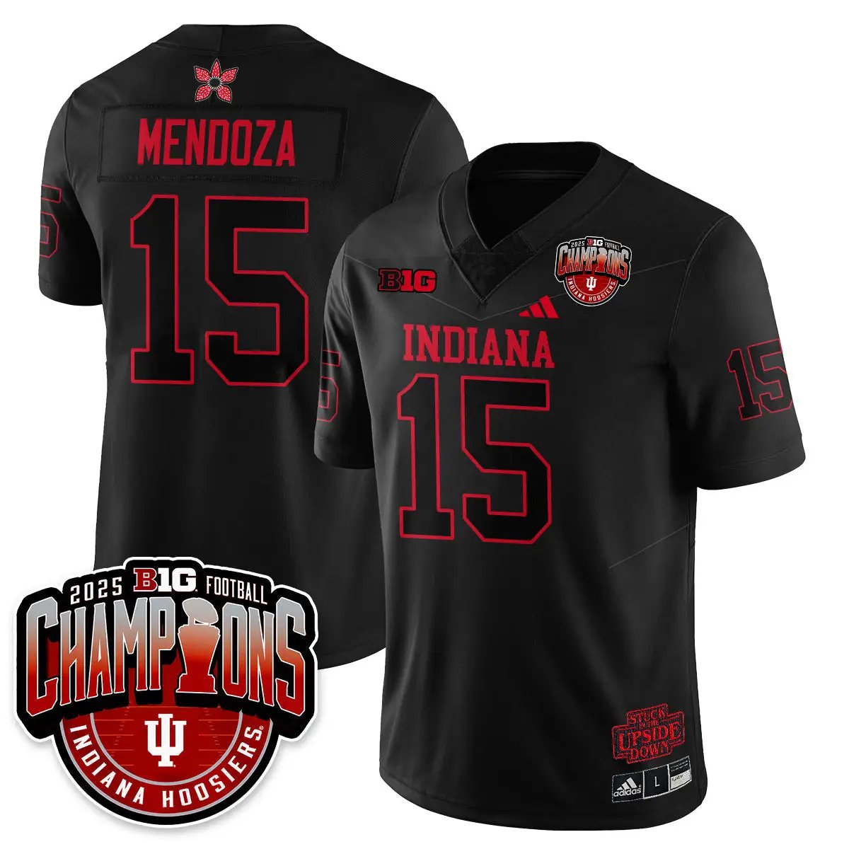 IND Stranger Things Vapor Limited Football Jersey - Big 10 Champions by Indiana Hoosiers