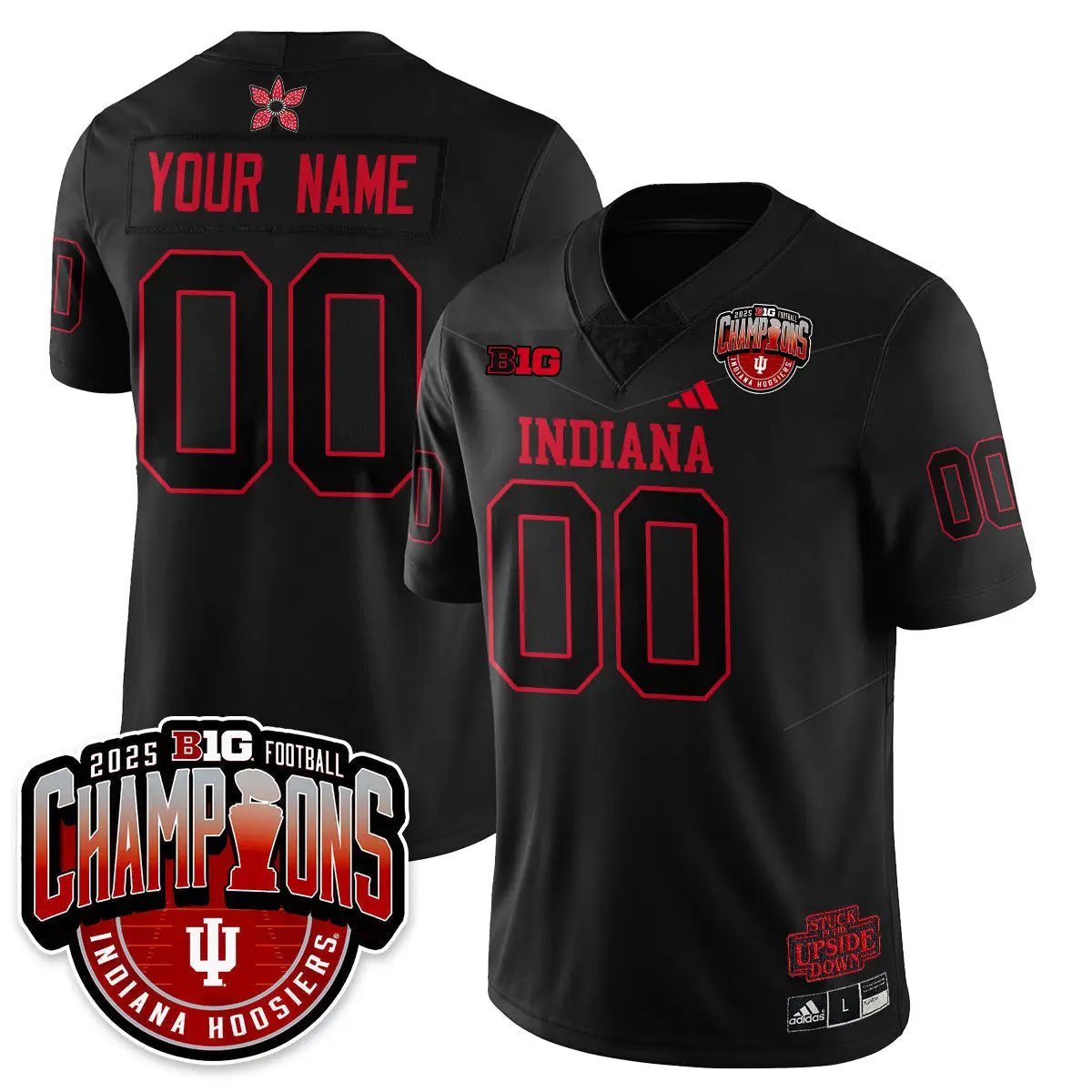 IND Stranger Things Vapor Limited Football Custom Jersey - Big 10 Champions by Indiana Hoosiers