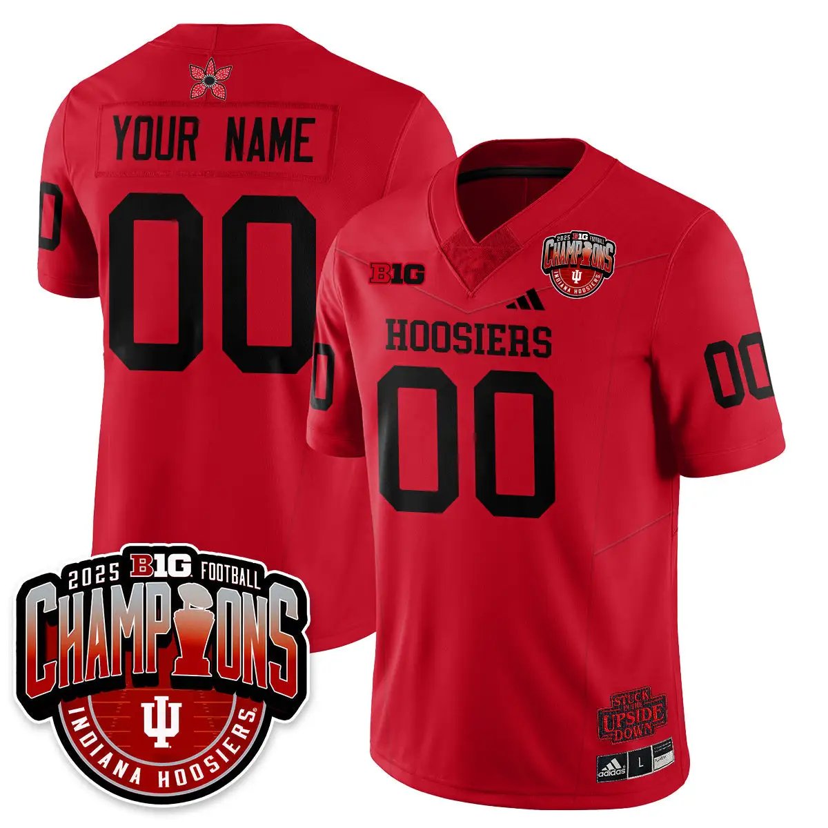 IND Stranger Things Vapor Limited Football Custom Jersey - Big 10 Champions by Indiana Hoosiers