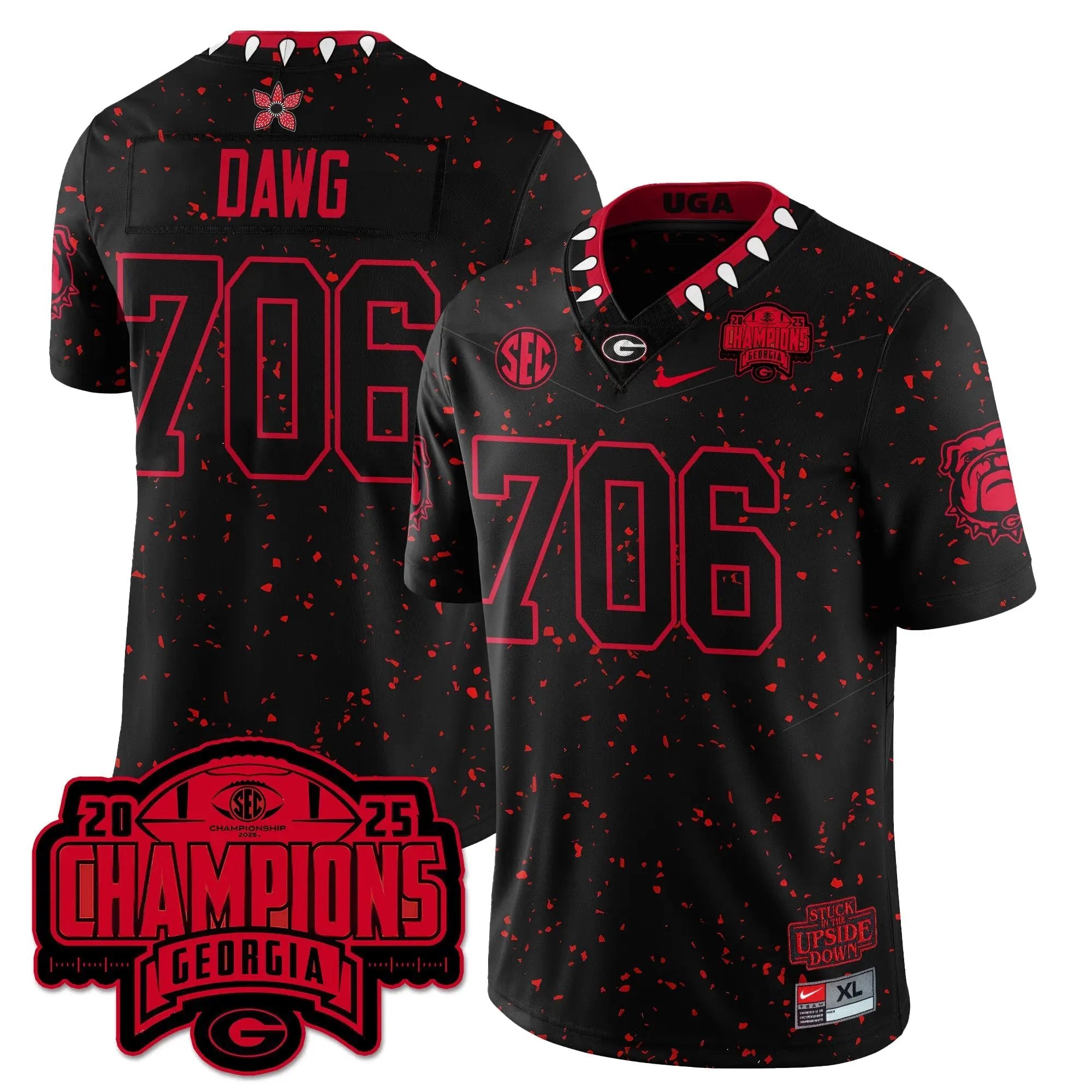 UGA Stranger Things Vapor Limited Jersey - SEC Football Champions by Georgia Bulldogs