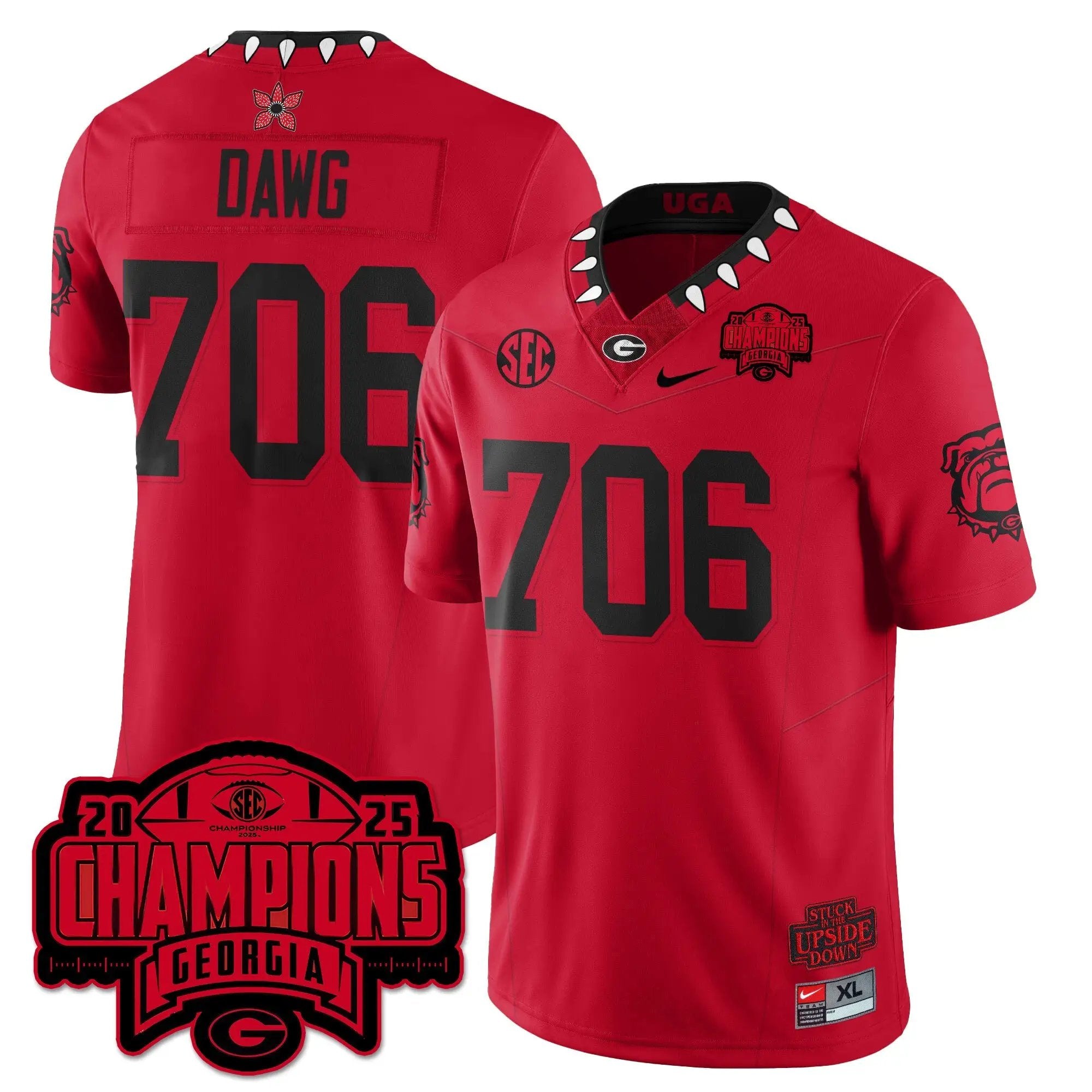 UGA Stranger Things Vapor Limited Jersey - SEC Football Champions by Georgia Bulldogs