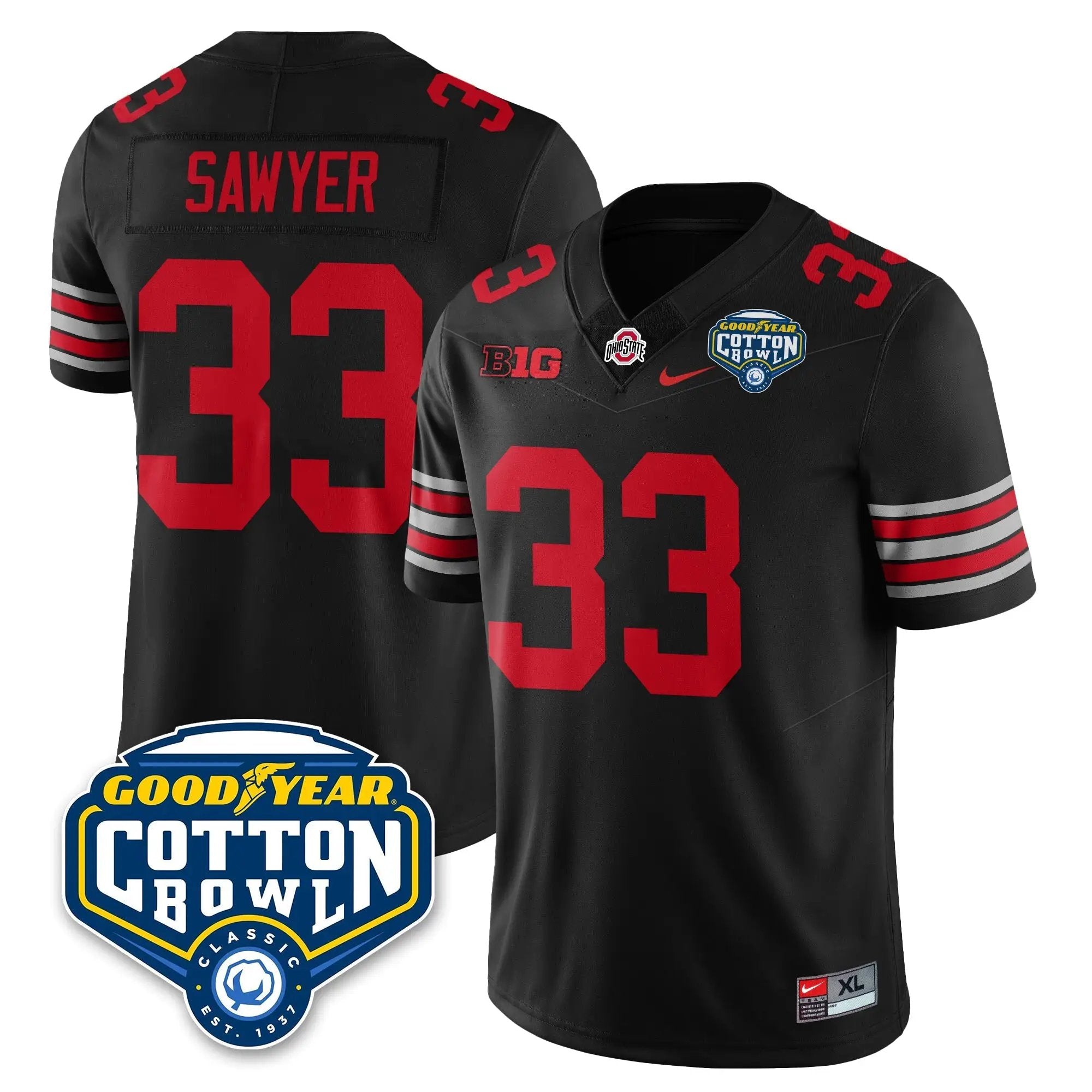 OSU Football Vapor Limited Jersey - Cotton Bowl by Ohio State Buckeyes
