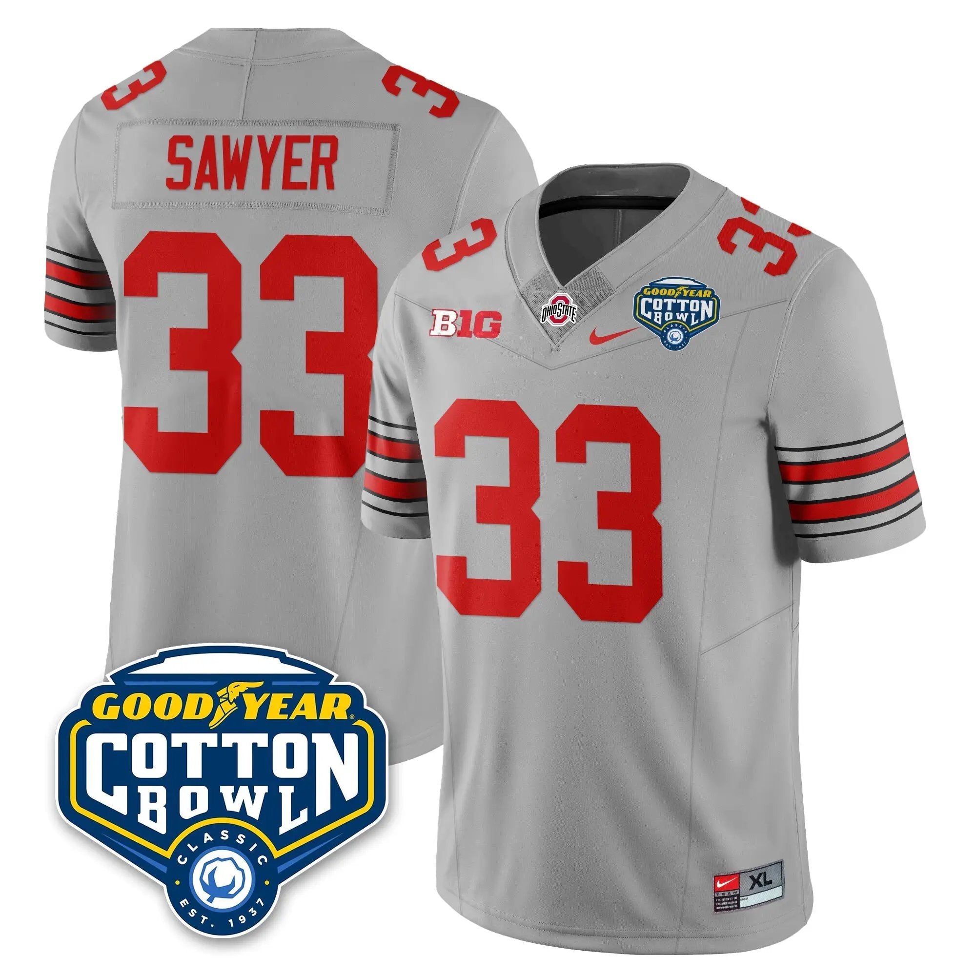 OSU Football Vapor Limited Jersey - Cotton Bowl by Ohio State Buckeyes