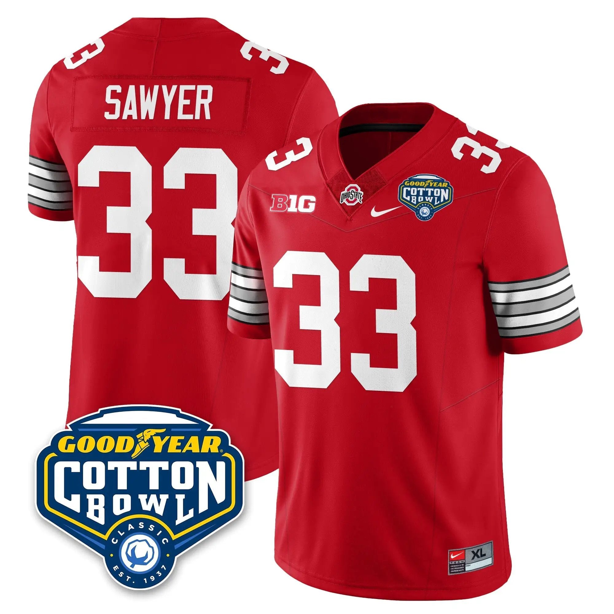 OSU Football Vapor Limited Jersey - Cotton Bowl by Ohio State Buckeyes