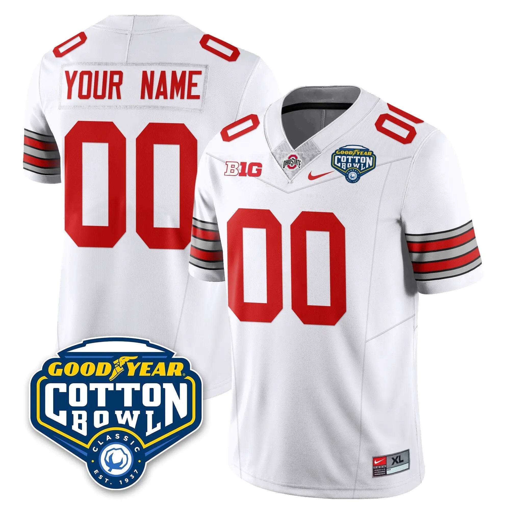 OSU Football Vapor Limited Custom Jersey - Cotton Bowl by Ohio State Buckeyes