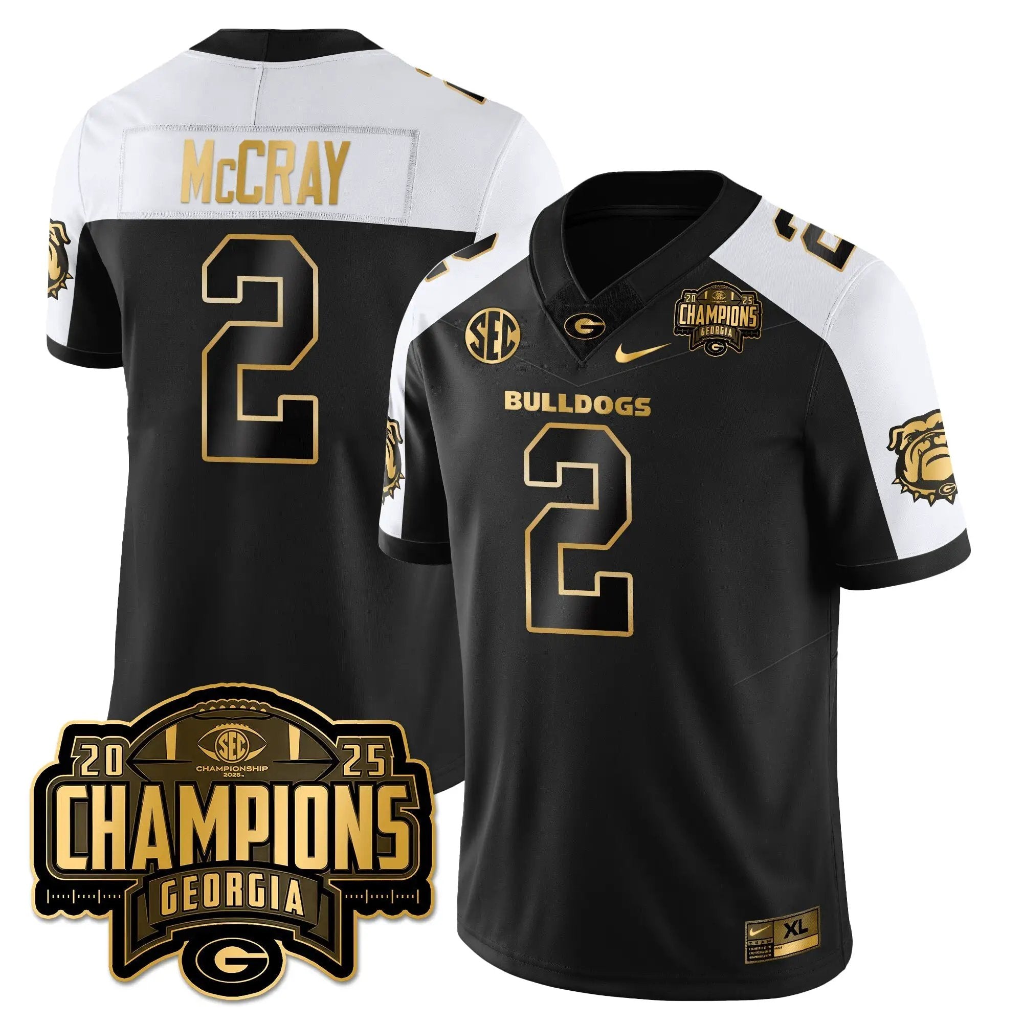 UGA Vapor Limited Gold Jersey - SEC Football Champions by Georgia Bulldogs