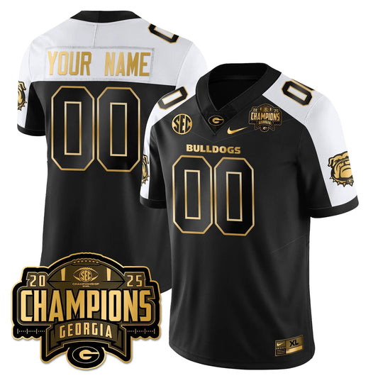 Custom UGA Vapor Limited Gold Jersey - SEC Football Champions by Georgia Bulldogs