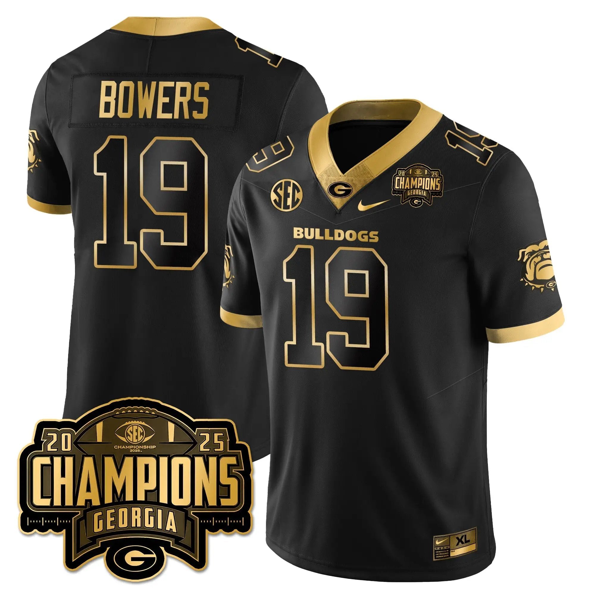 UGA Vapor Limited Gold Jersey - SEC Football Champions by Georgia Bulldogs