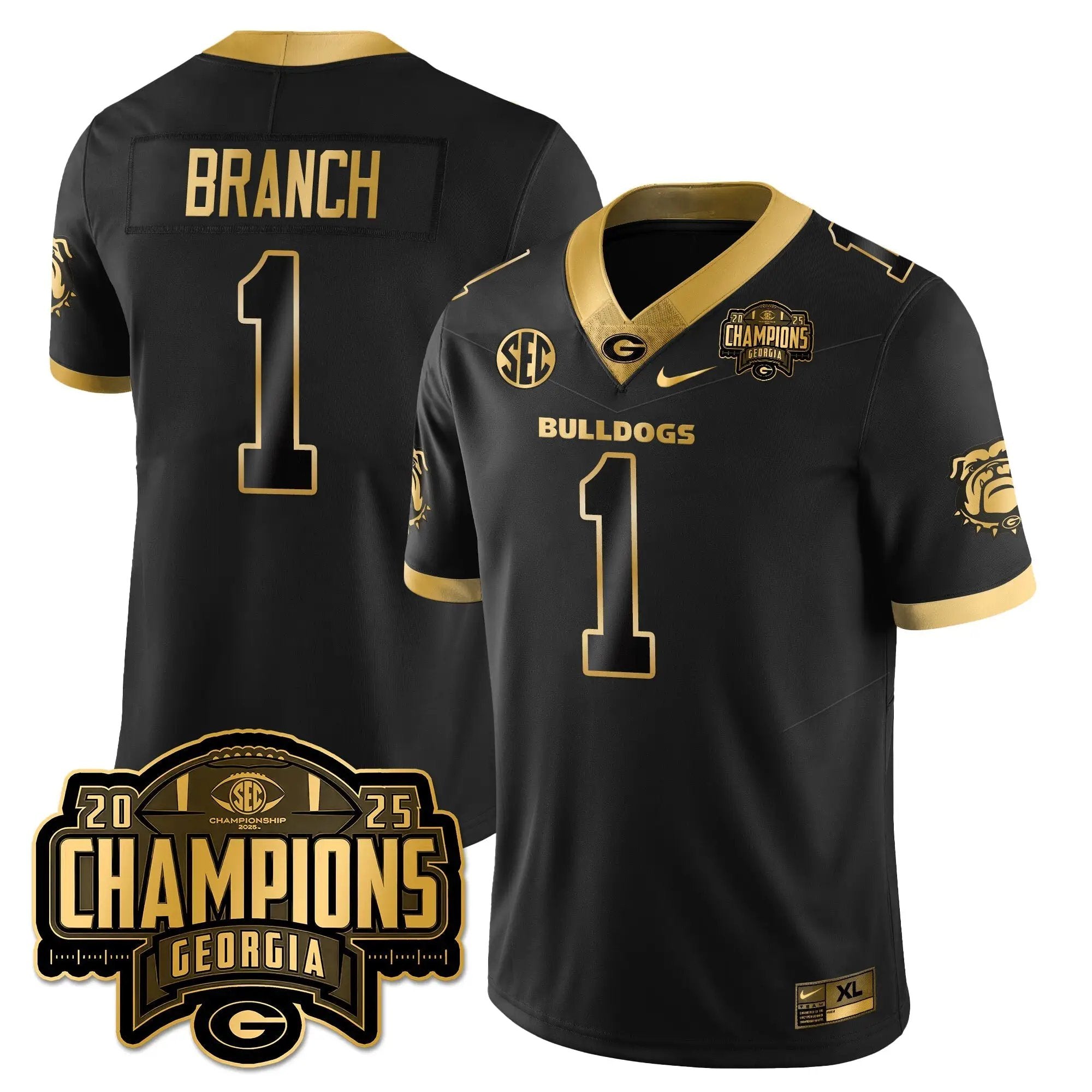 UGA Vapor Limited Gold Jersey - SEC Football Champions by Georgia Bulldogs