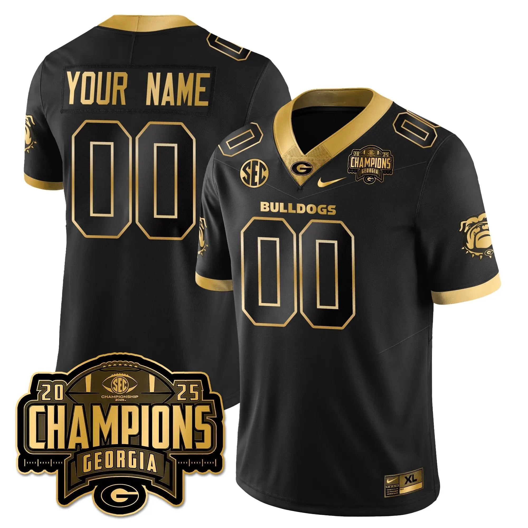 UGA Vapor Limited Gold Jersey - SEC Football Champions by Georgia Bulldogs