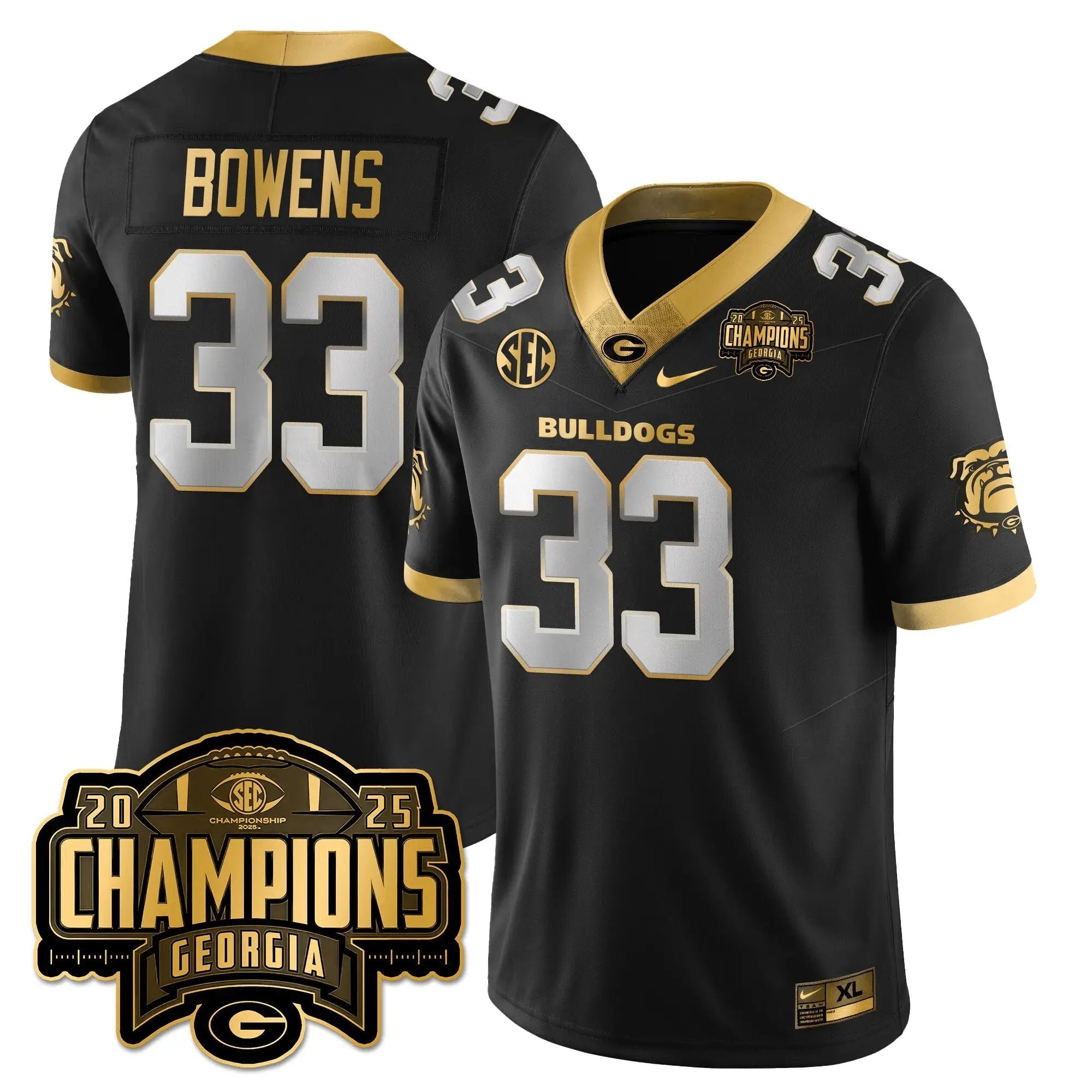 UGA Vapor Limited Gold Jersey - SEC Football Champions by Georgia Bulldogs