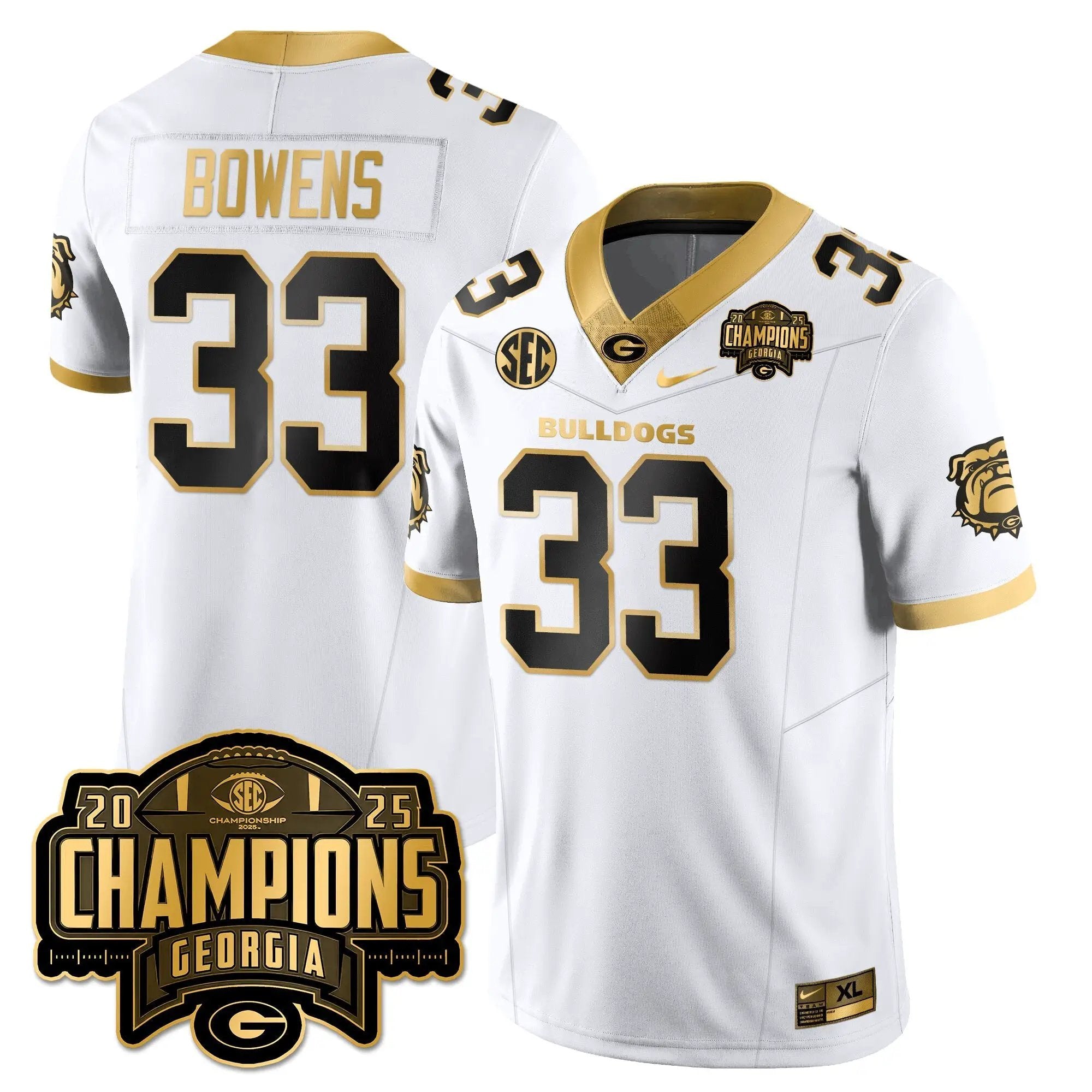 UGA Vapor Limited Gold Jersey - SEC Football Champions by Georgia Bulldogs