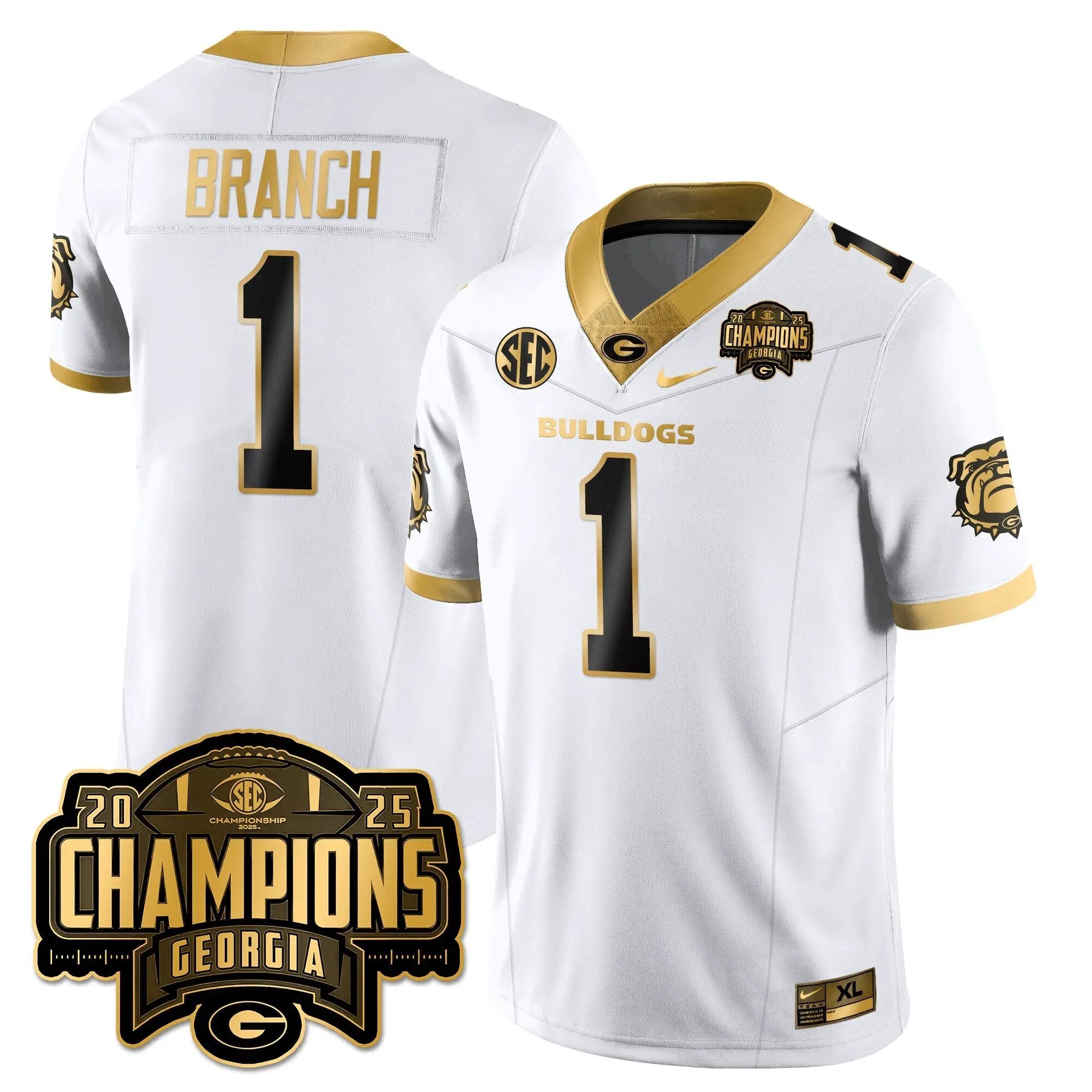 UGA Vapor Limited Gold Jersey - SEC Football Champions by Georgia Bulldogs