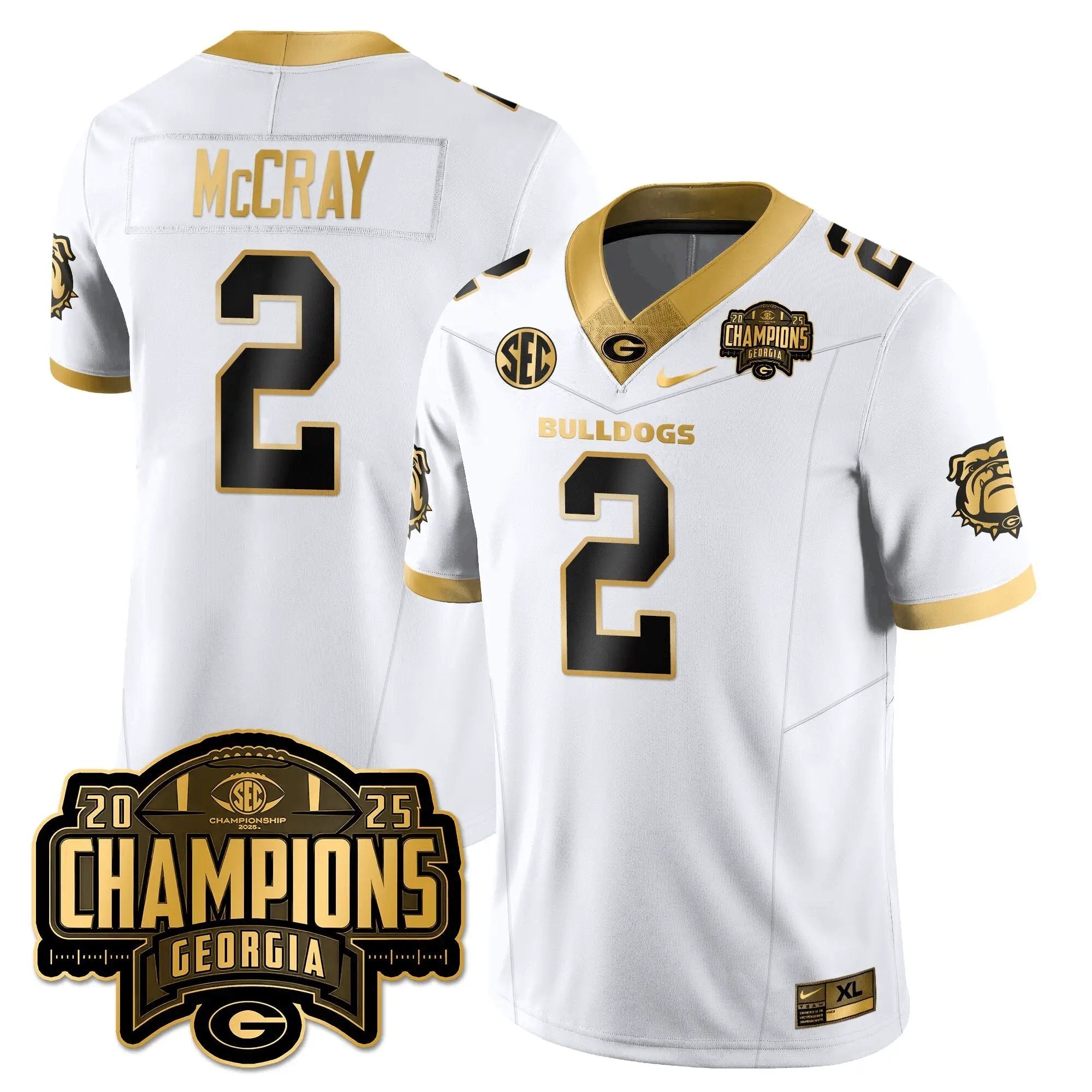 UGA Vapor Limited Gold Jersey - SEC Football Champions by Georgia Bulldogs