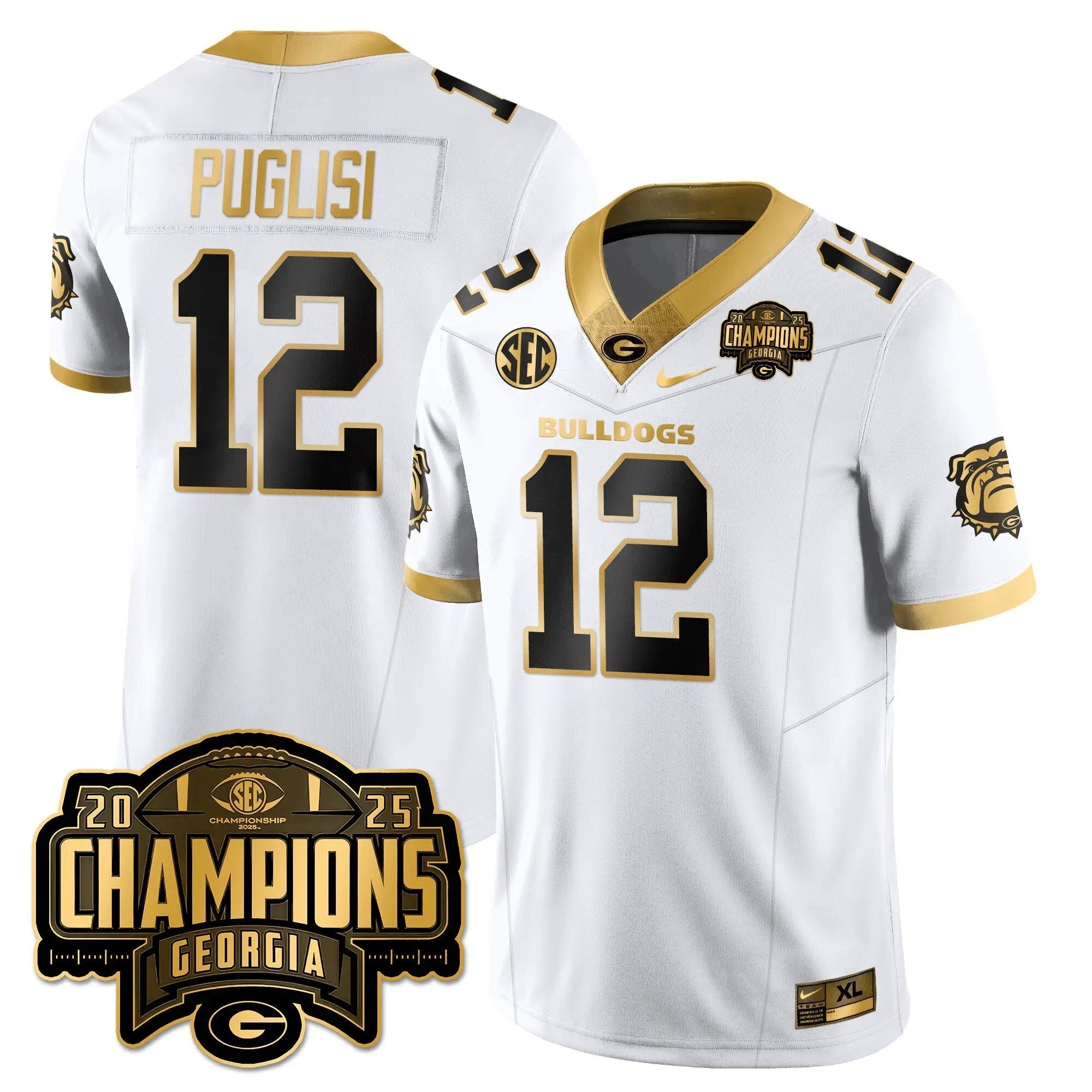 UGA Vapor Limited Gold Jersey - SEC Football Champions by Georgia Bulldogs