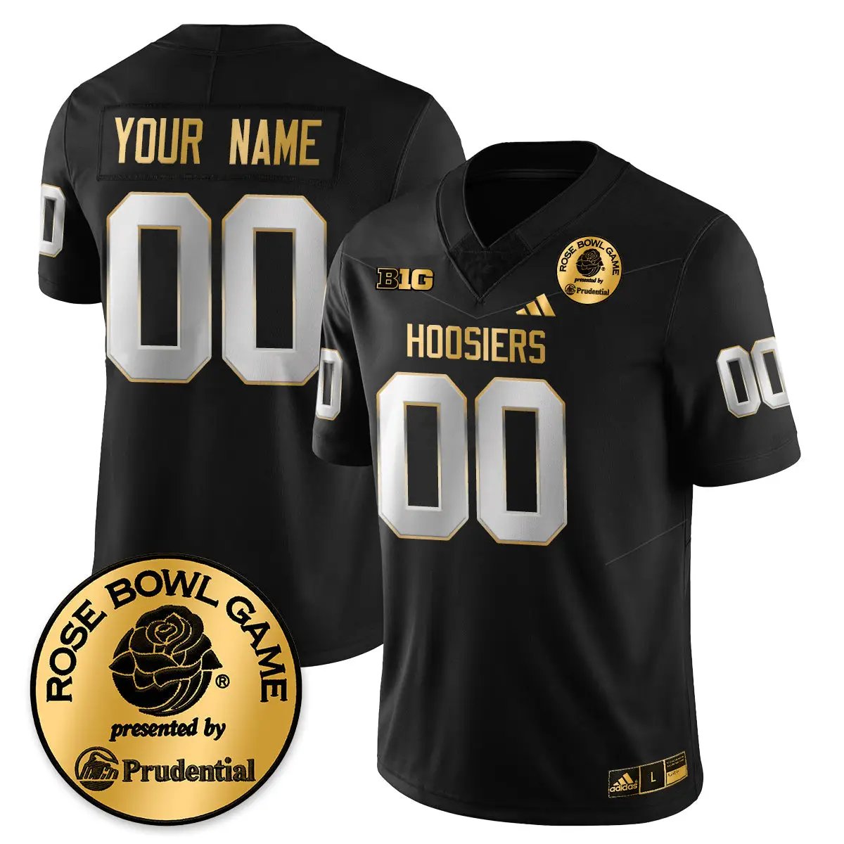 Custom IND Vapor Limited Football Gold Jersey - Rose Bowl by Indiana Hoosiers