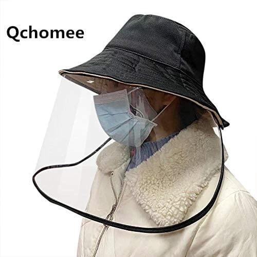 Protective Face Shield Fisherman Hat Anti-Spitting Splash Facial Cover Windproof Dustproof Safety Mask Anti Drool Saliva Respirator Isolation Mask Anti UV Sun Cap Lightweight Transparent Goggles by flagsshop