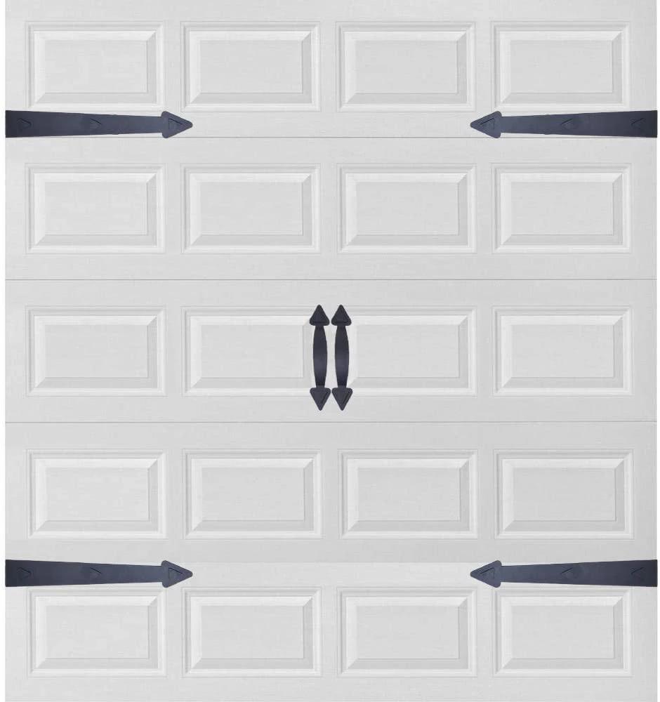 Homearda Magnetic Decorative Garage Door Hinges Handles Hardware Kit,Black (Door Hinges Set) by flagsshop