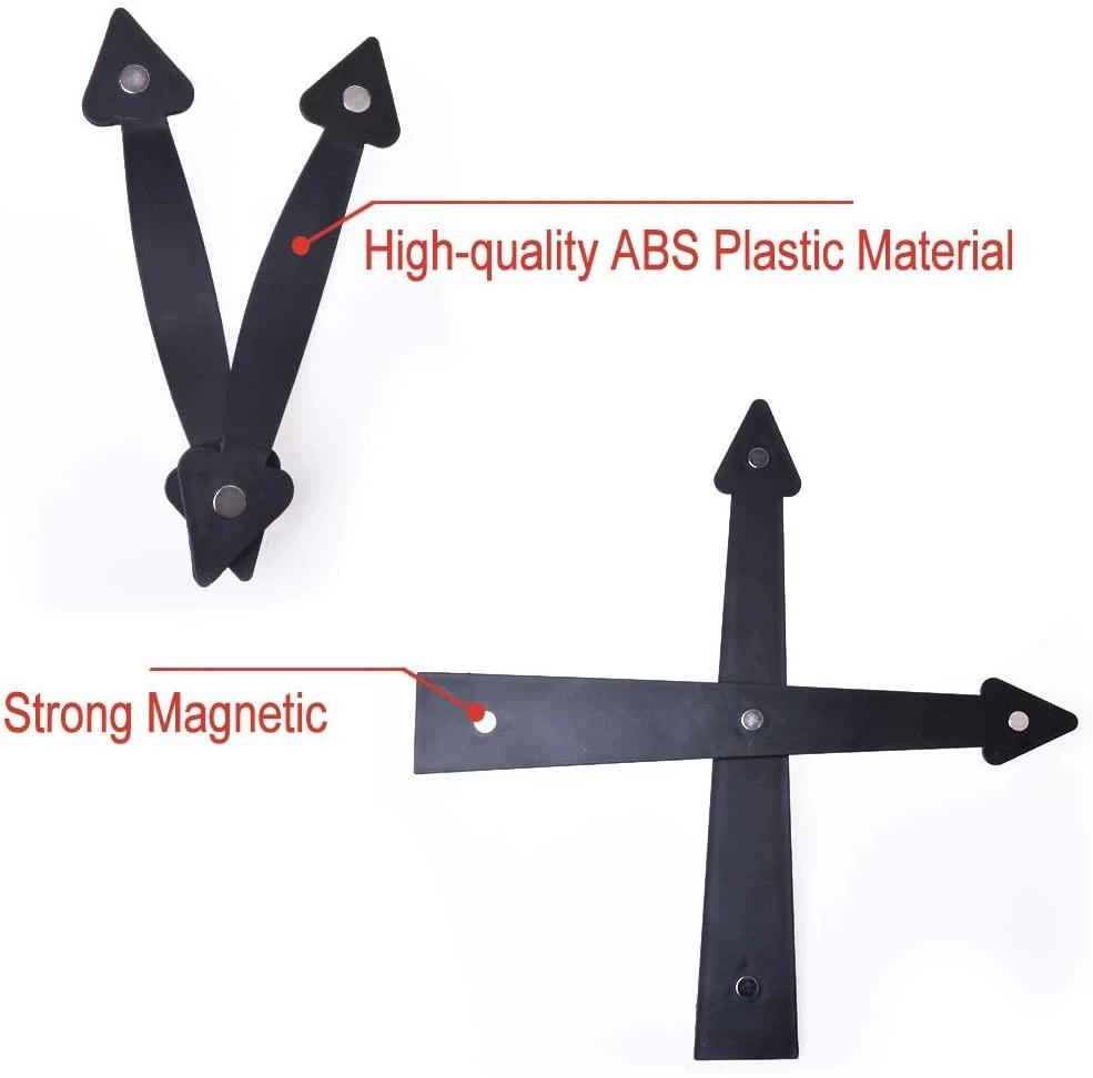 Homearda Magnetic Decorative Garage Door Hinges Handles Hardware Kit,Black (Door Hinges Set) by flagsshop