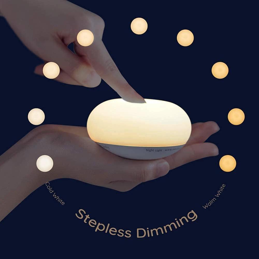 Breastfeeding Night Light | Soft BPA-Free Silicone Touch Lamp with Eye-Friendly Stepless Dimmer by BowLift