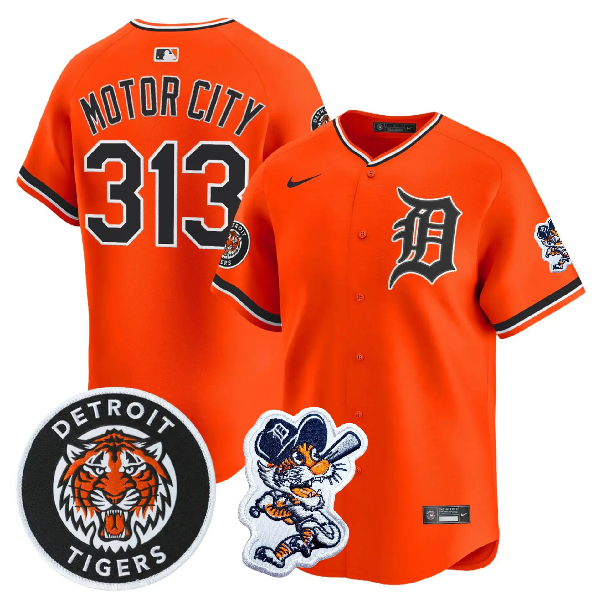 DET 2026 Paws Patch Alternate Vapor Premier Limited Jersey - All Stitched by Detroit Tigers