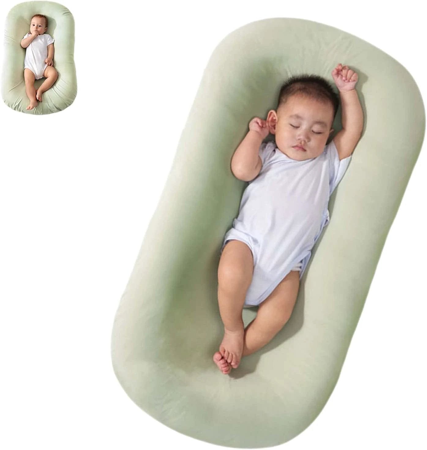 Newborn Baby Mattress Sleeping Nest Portable Baby Pillow Bed Removable Washable by BowLift