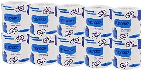 Toilet Paper-10 rolls Silky & Smooth Soft 3-Ply Srong Highly Absorbent -750g/10rolls by flagsshop