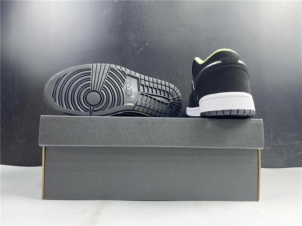 Air Jordan 1 Low Black Aurora Green Laser Orange by Air Jordan