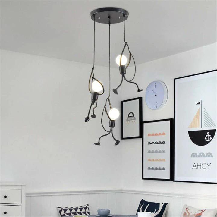 FunkyLight | Retro Pendant Light Iron Man Bowlift by Bowlift