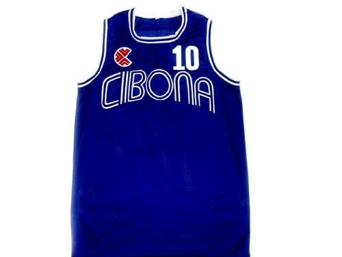 Drazen Petrovic Jersey #4 Sibenka Croatia Basketball Blue by My store basketball