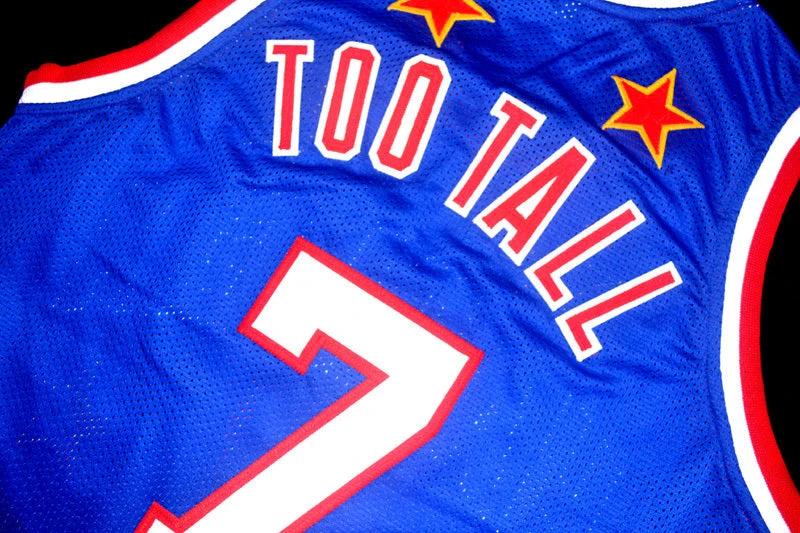 Too Tall Jersey #7 Harlem Globetrotters Basketball Blue by My store basketball