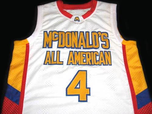 Jonny Flynn Jersey #4 McDonalds All American Basketball White by My store basketball