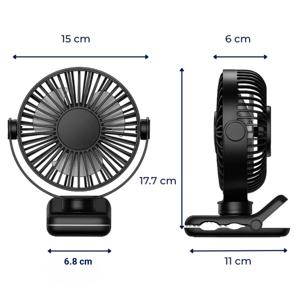 on USB Desk Fan Clamp Air Circulator – Long-Battery Cooling – Flame-Retardant Clamp – Quiet Nursery or Home-Office Use Bowlift by Bowlift